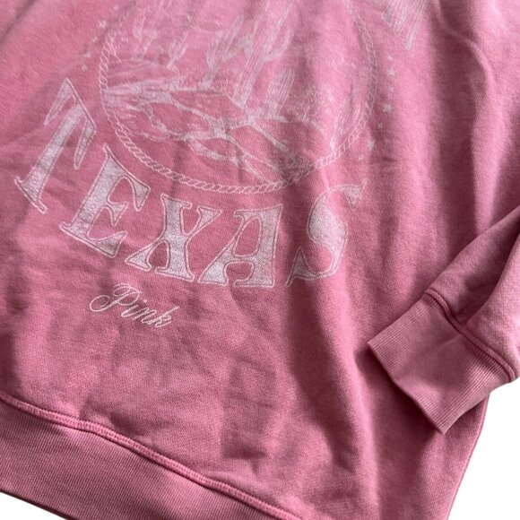 PINK Victoria's Secret Hello from Texas Oversized Sweatshirt Size Medium - Picture 7 of 8